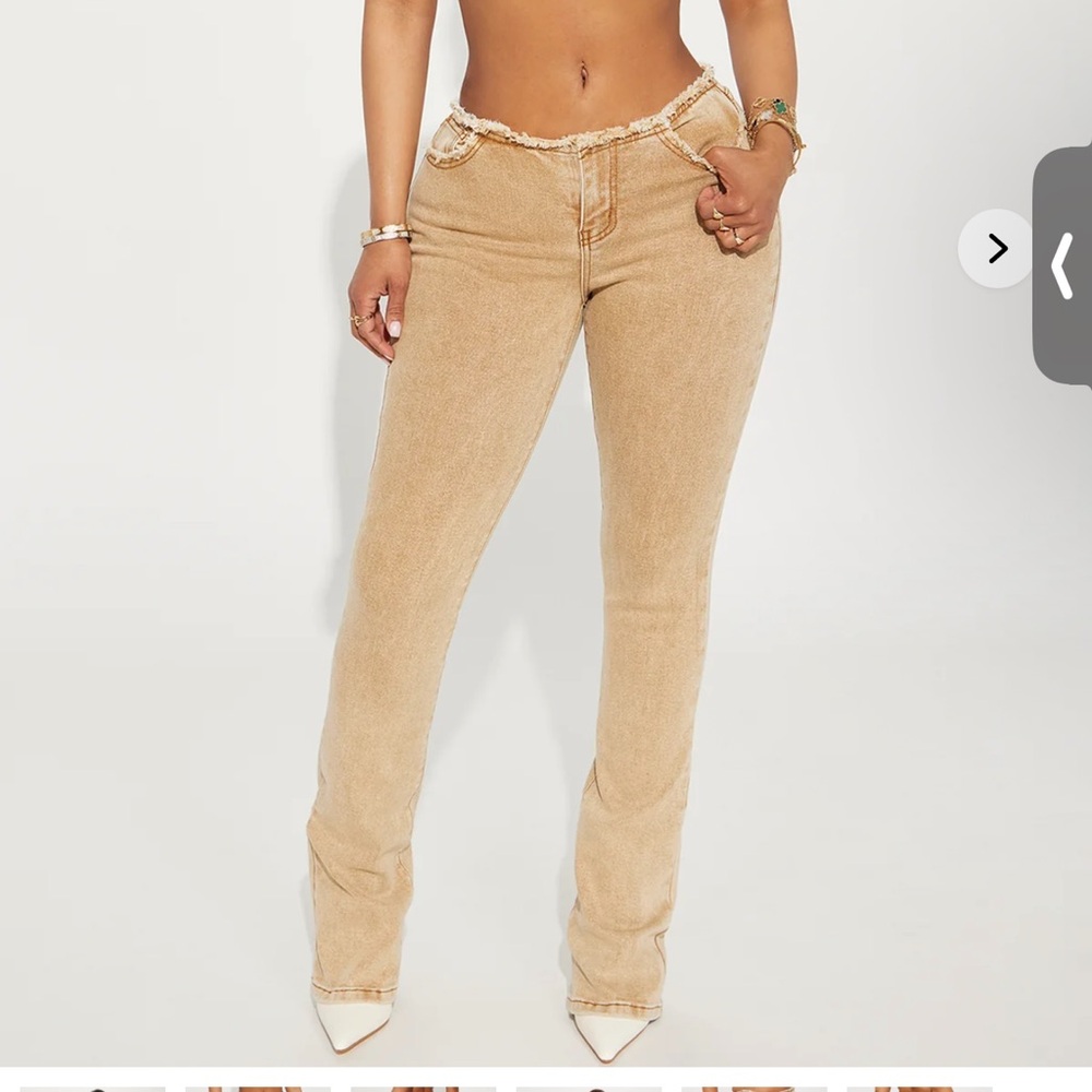 Fashion Nova Highly Motivated Jeans - size 1 - Tan